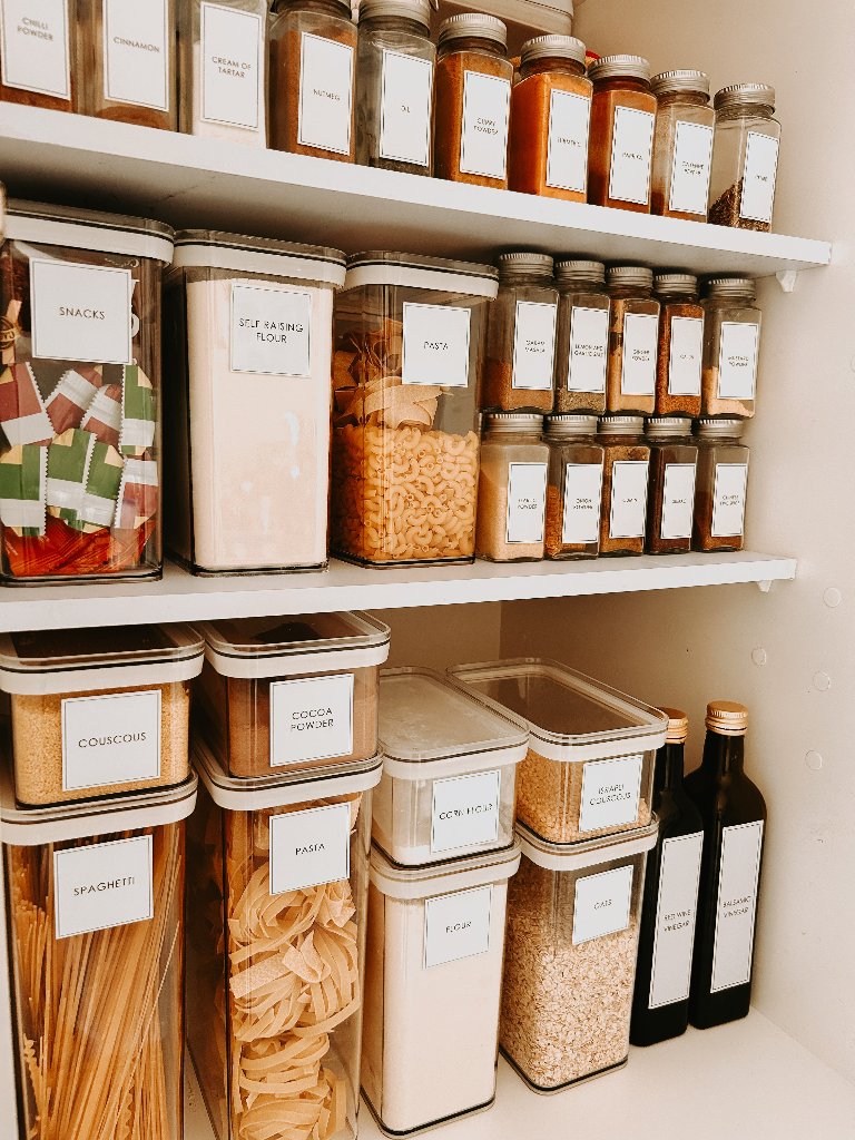 6 SQUARE PANTRY STORAGE CONTAINER SET